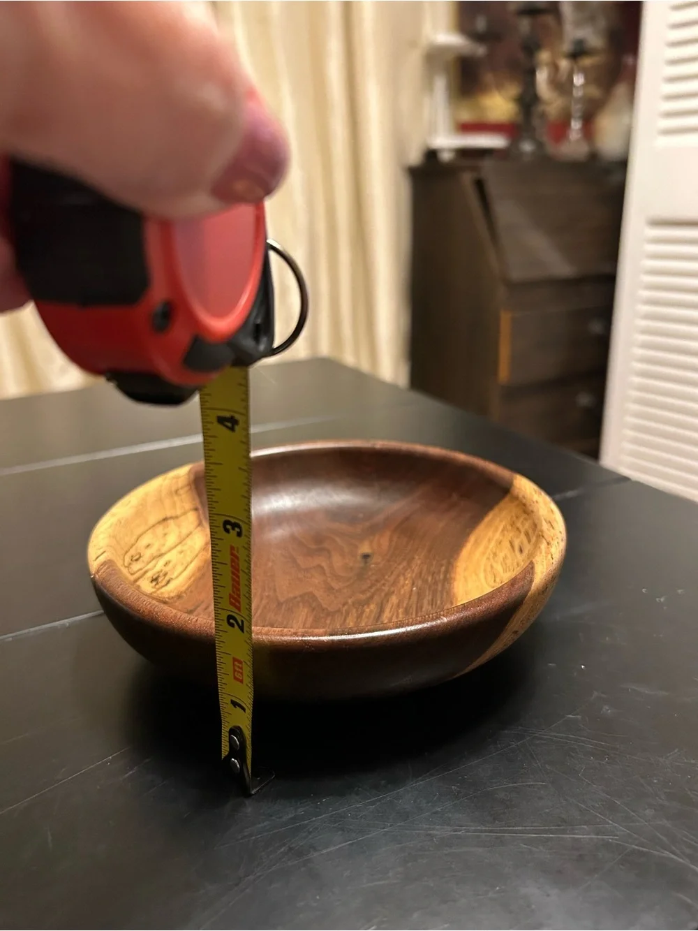 Handcrafted Walnut Wooden Serving or Decorative Bowl - Natural Brown Blend